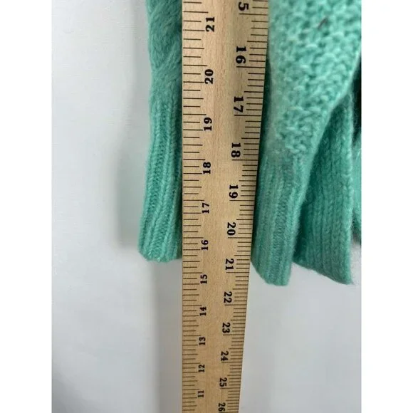 Everlane Women's XL Sweater Mint Green Alpaca & Merino Wool Blend Cable Knit - Picture 5 of 14